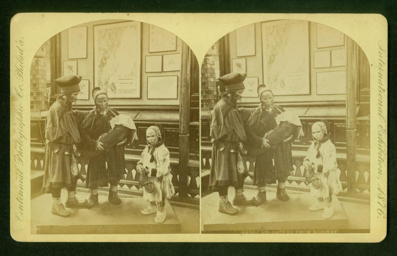 a880, Centennial Photo. Stereoview, #1498, M.B. Laplanders from Norway, 1876