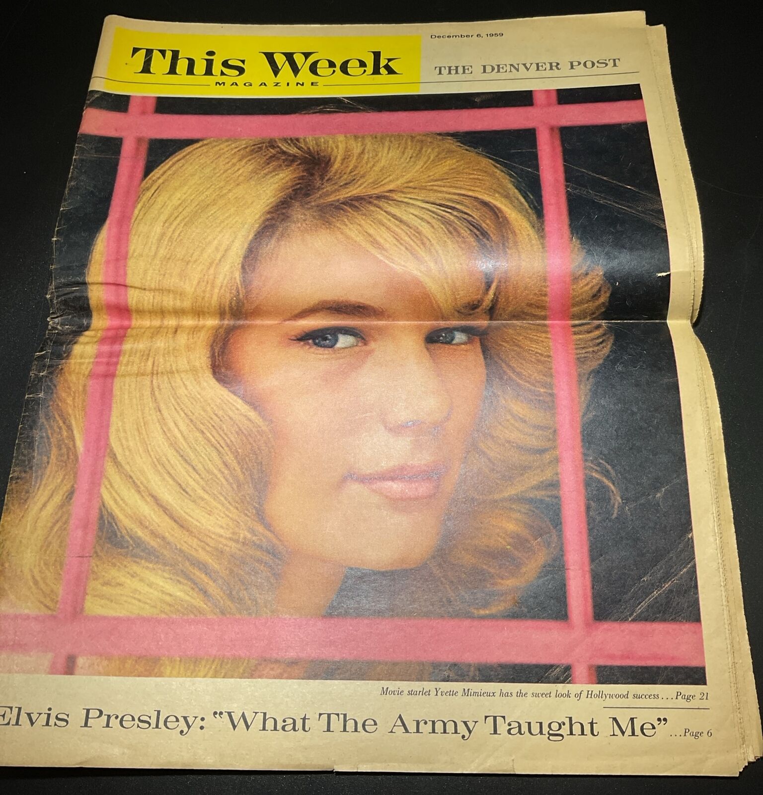 THIS WEEK Magazine - December 6, 1959 - Elvis Presley What the Army Taught Me