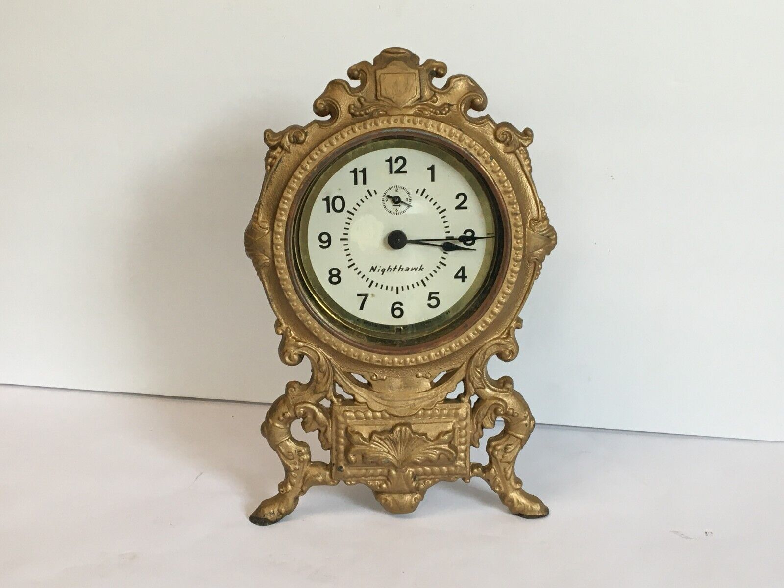 Bristol Time Nighthawk Mantle Alarm Clock French Style? Waterbury Keys. READ