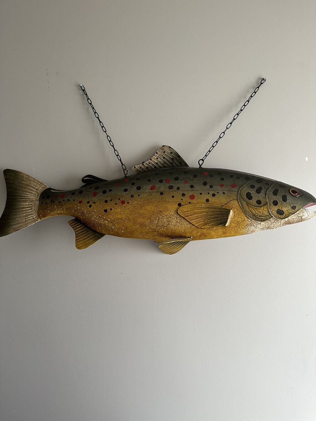 Large Metal Trout Sign Fishmongers Type Sign