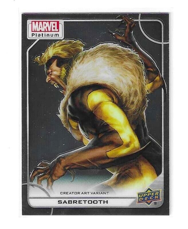 2023 Upper Deck Marvel Platinum Sabretooth Creator Art Variant #23-V Nice Card