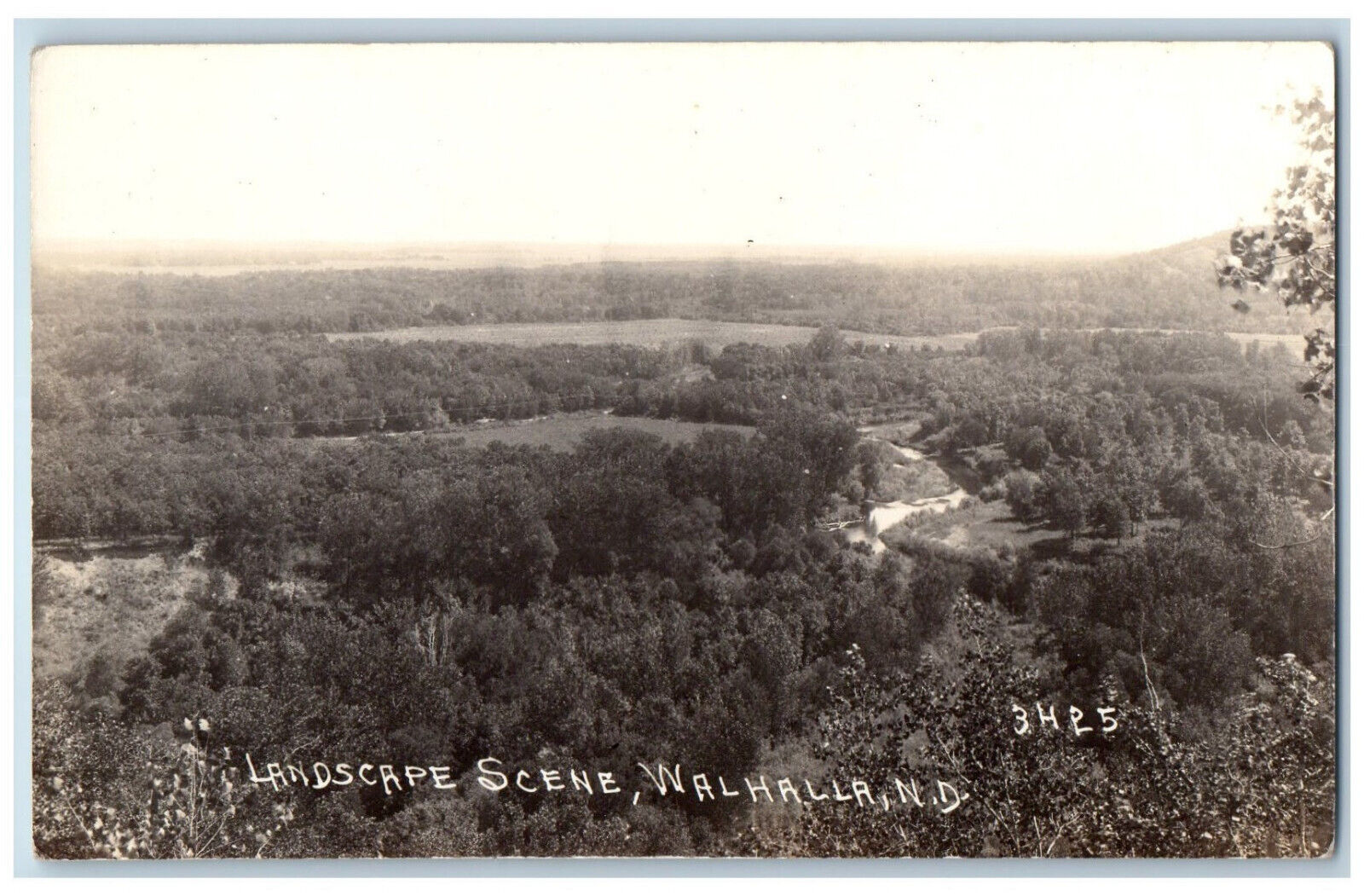 Walhalla North Dakota ND Postcard Landscape Scene c1910 RPPC Photo Antique