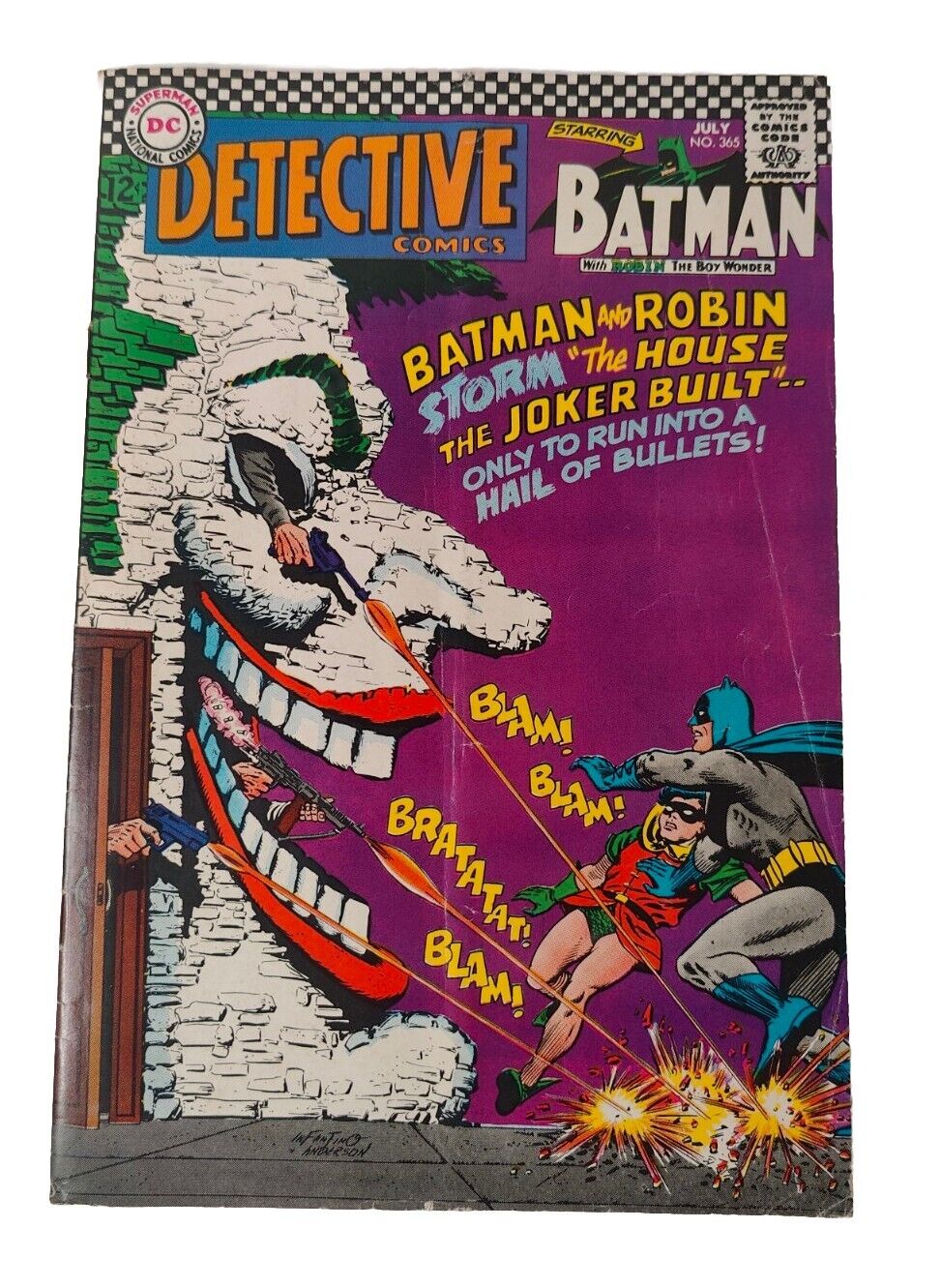 Detective Comics 365 Batman Joker Cover Carmine Infantino 1967 Silver Age - Good