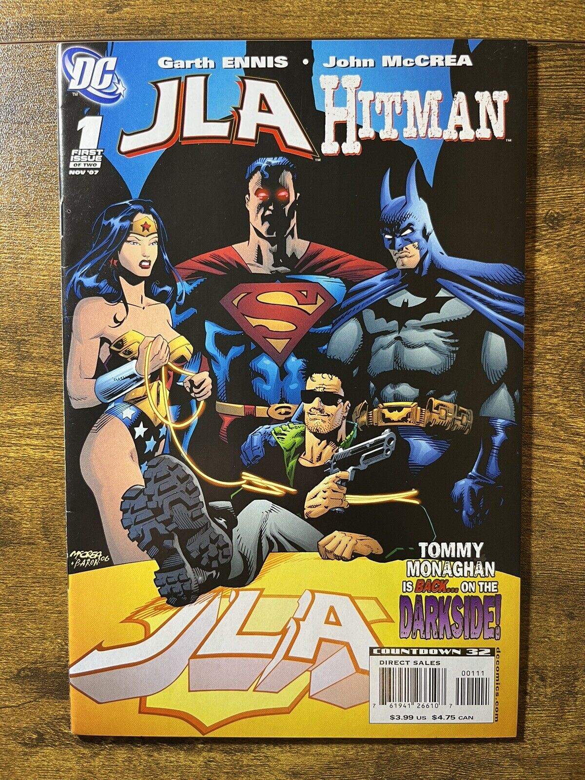 JLA / HITMAN 1 JOHN McCREA COVER GARTH ENNIS STORY  DC COMICS 2007 B