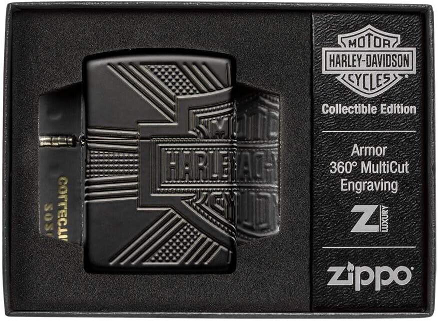 Zippo 49176 Harley Davidson 2020 Collectible Of The Year COY Black Matte Lighter