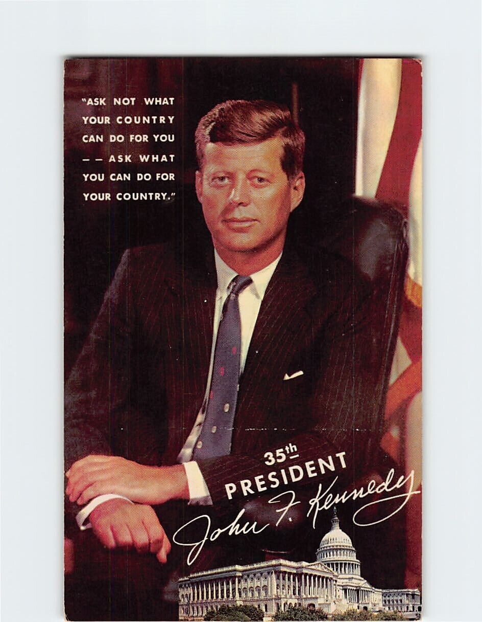 Postcard 35th President, John F. Kennedy