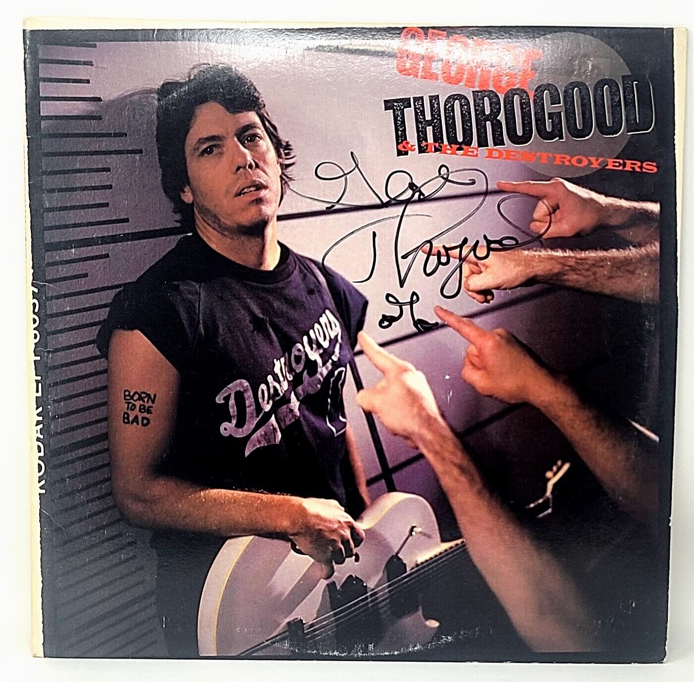 GEORGE THOROGOOD Signed Autographed Born To Be Bad Album LP w/ Vinyl Beckett BAS