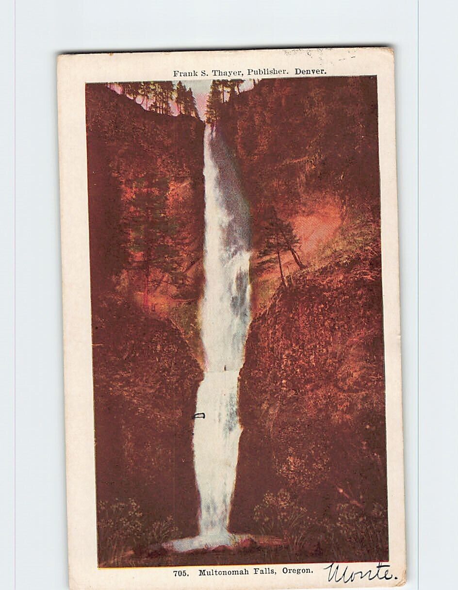 Postcard Multnomah Falls Oregon USA