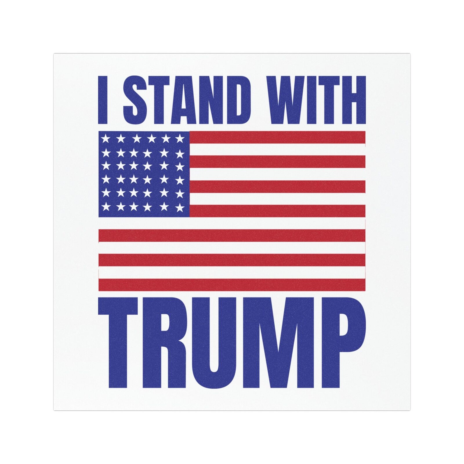 Car Magnet I Stand With Trump 5x5\