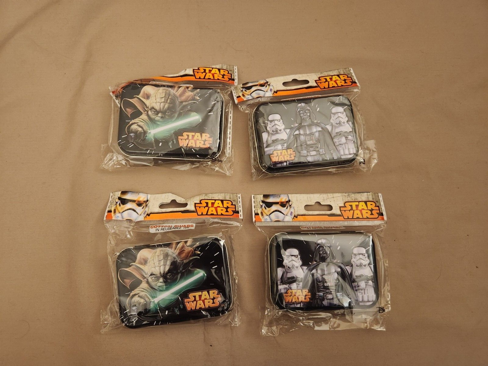 Lot of 4 Disney Star Wars Collectible Cotton Bud Tins Collector Series #11 NIB
