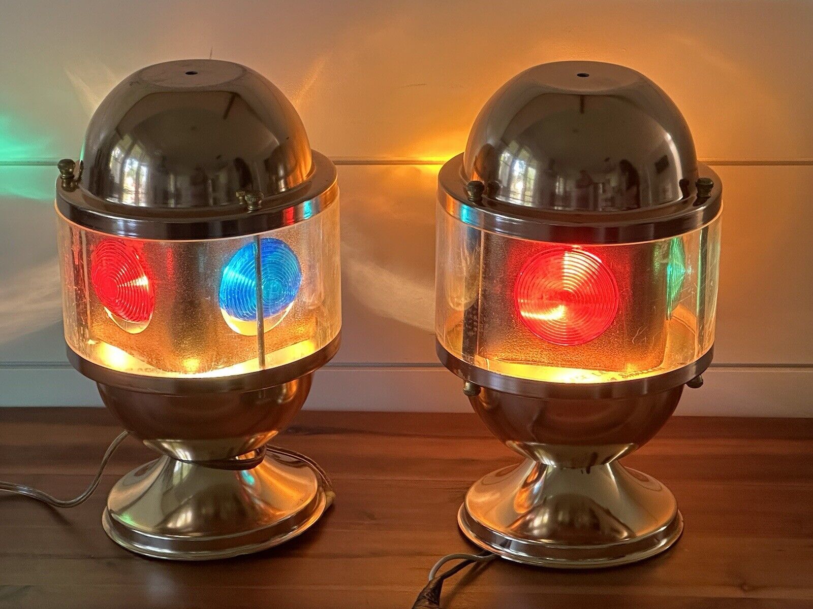 Vintage Swiss Golden Beacon 4 Color Light Lot Of 2 - Please Read (no Rotation)