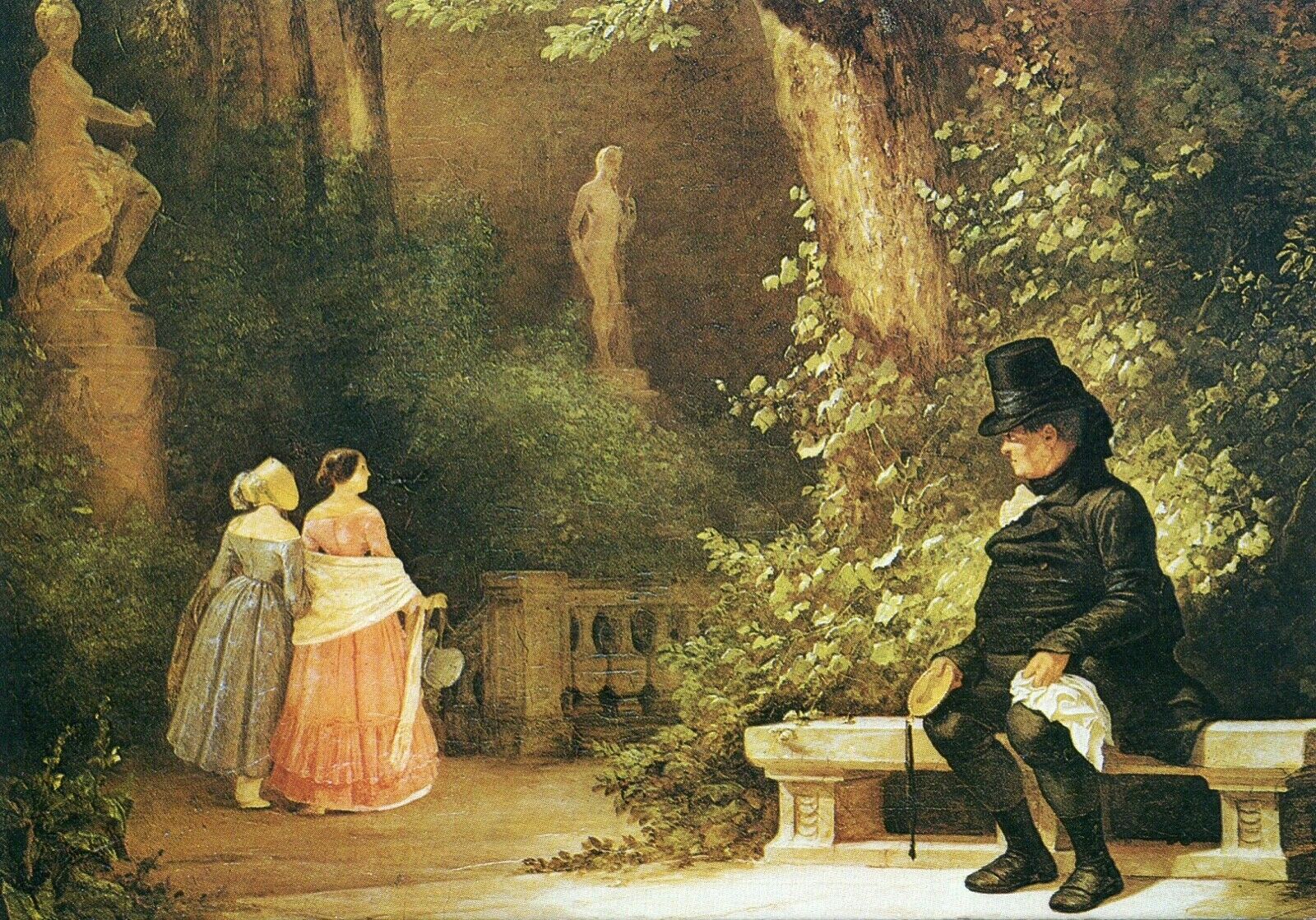 Carl Spitzweg•The Widower 1844•German Romanticist Painter POSTCARD