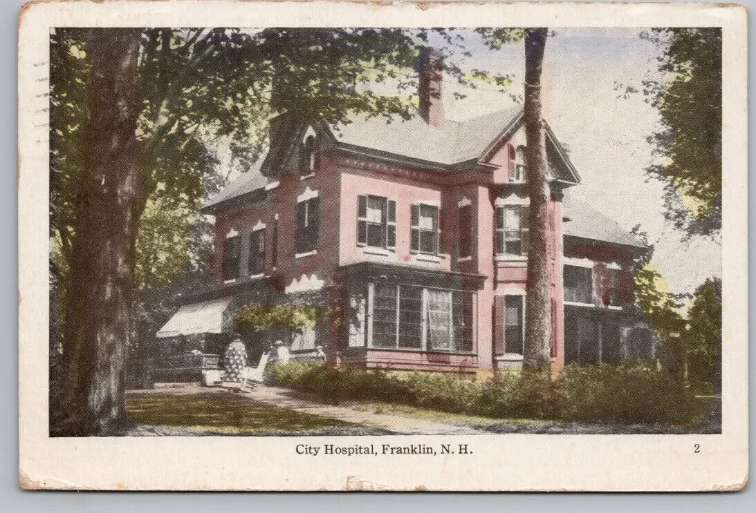 Postcard NH City Hospital Franklin New Hampshire