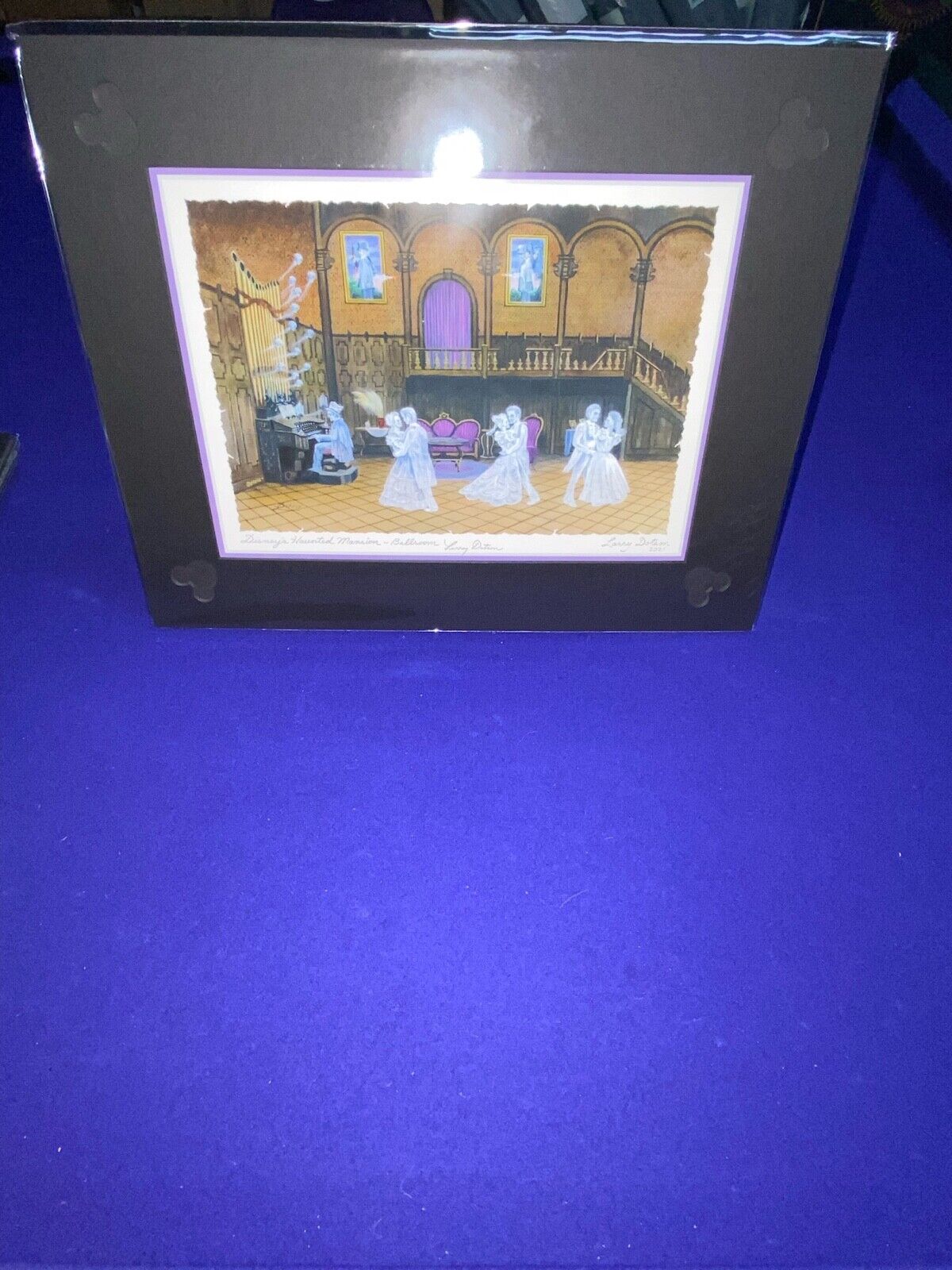 Disney Parks Haunted Mansion The Ballroom Signed By Larry Dotson Print 11 x 14