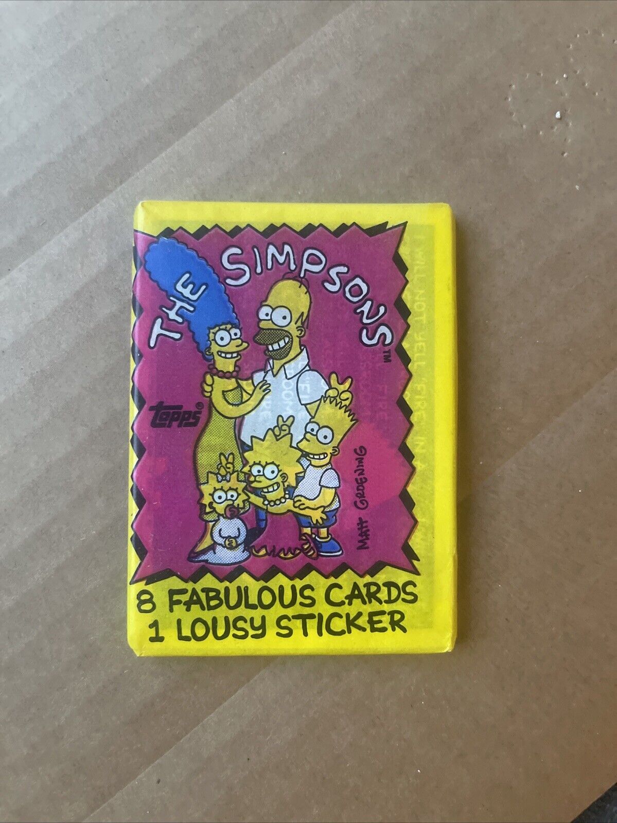 (1) 1990 Topps The Simpsons Wax Pack SEALED Nice