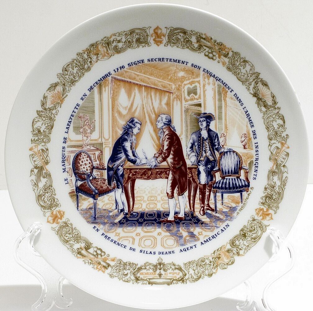 Vintage French 1970's D'arceau Limoges Lafayette Legacy Collection Plate No. 266