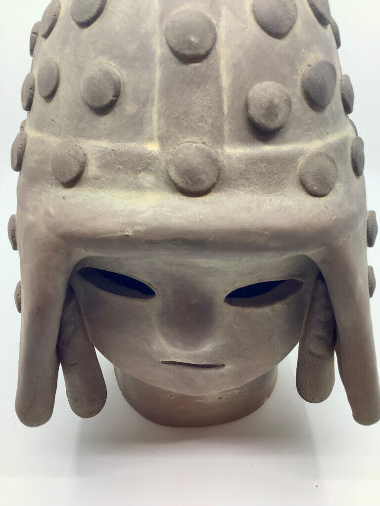 Reproduction of an Ancient Japanese Haniwa Warrior Helmet