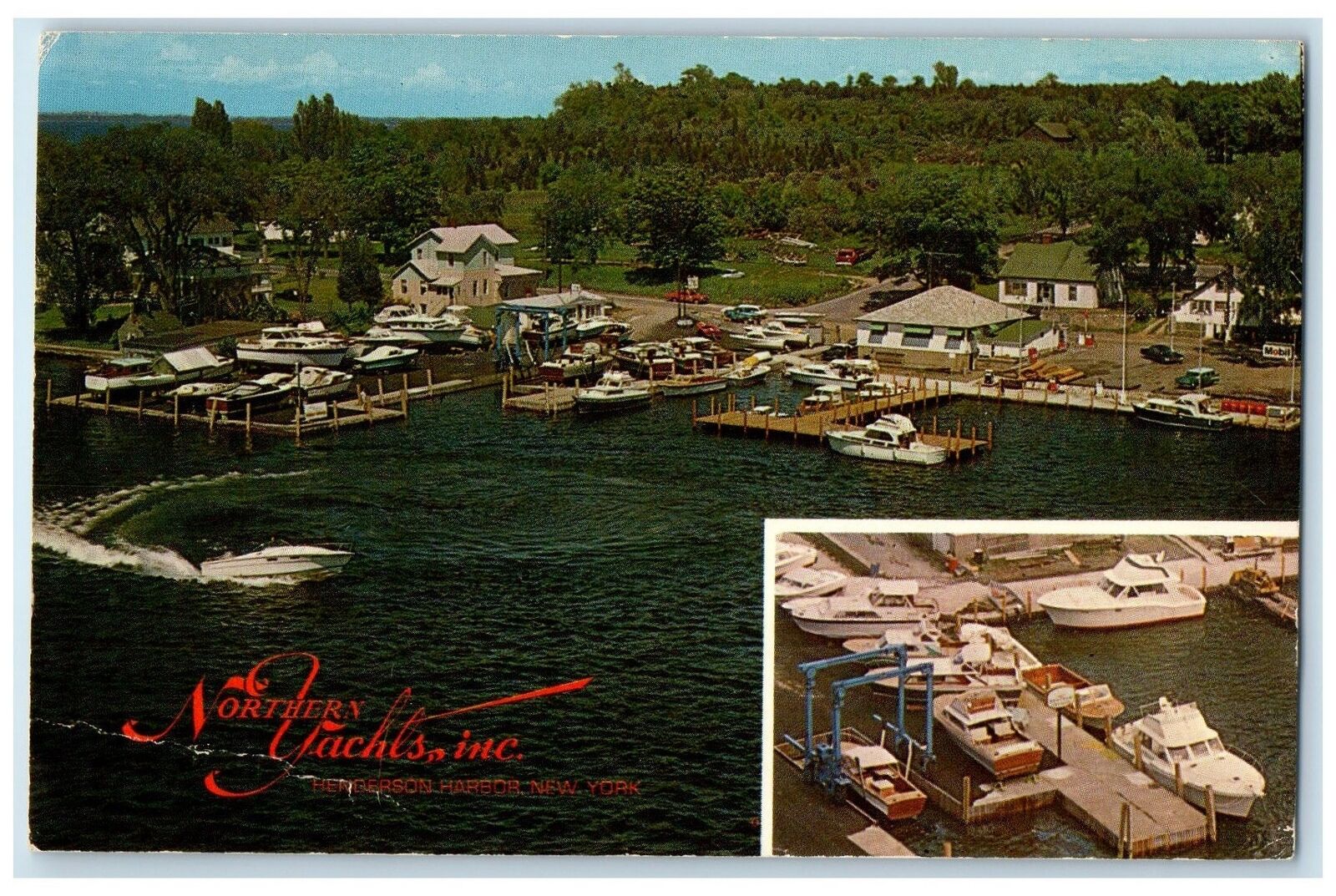 c1960's Northern Yachts Inc. Henderson Harbor New York Unposted Boats Postcard