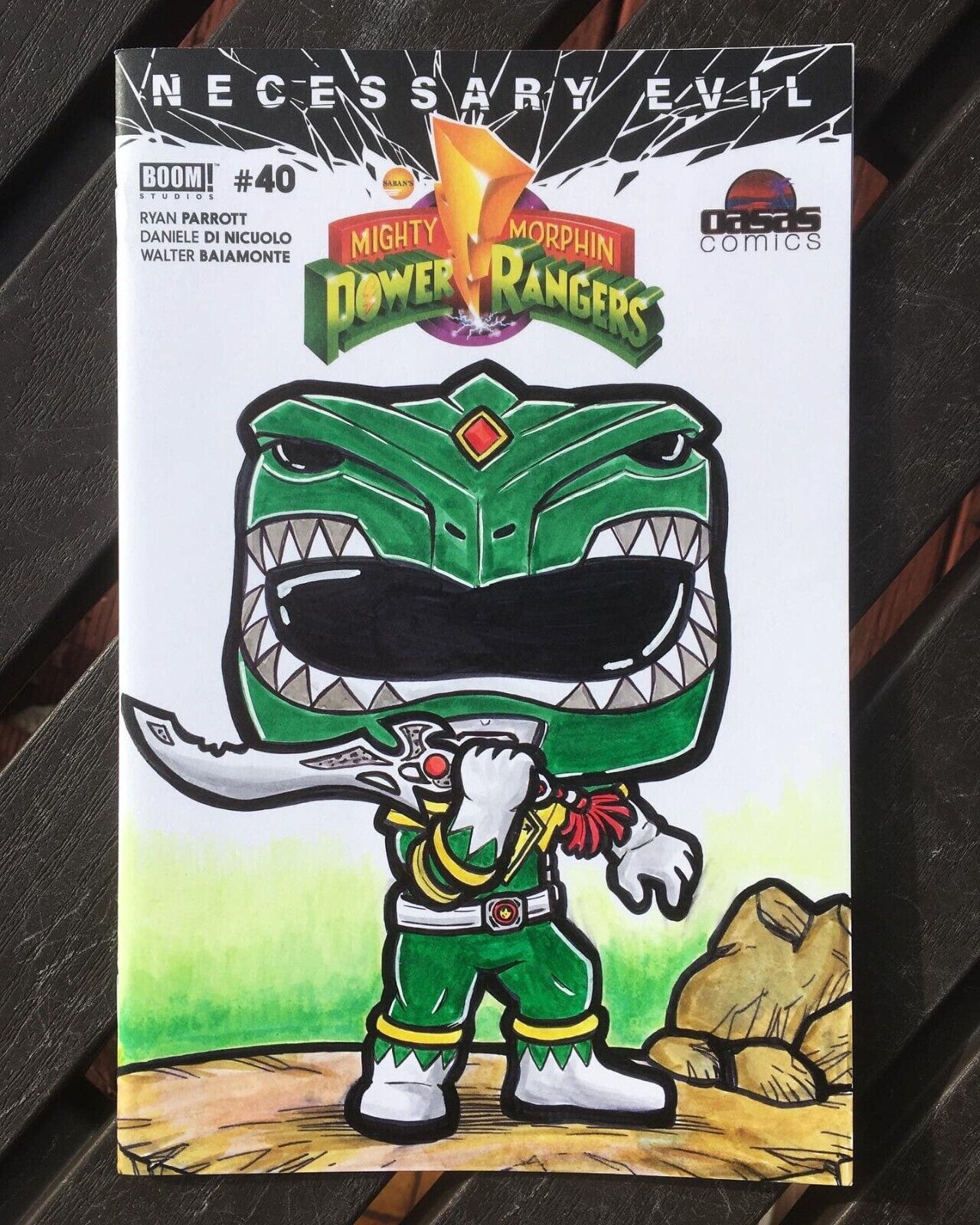 Green Ranger - Power Rangers - Original Funko Style Sketch Blank Variant Cover