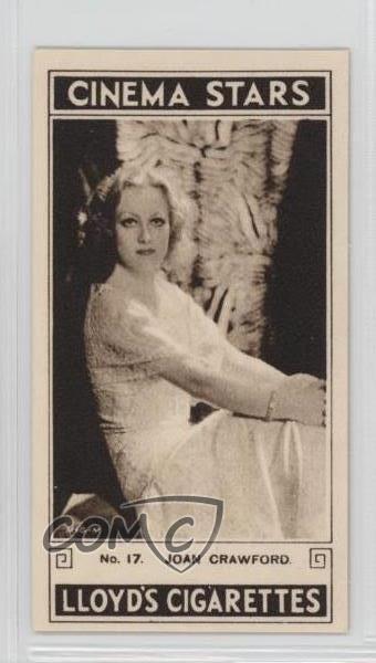 1935 Lloyd\'s Cigarettes Cinema Stars Tobacco Joan Crawford #17 HOF m5x