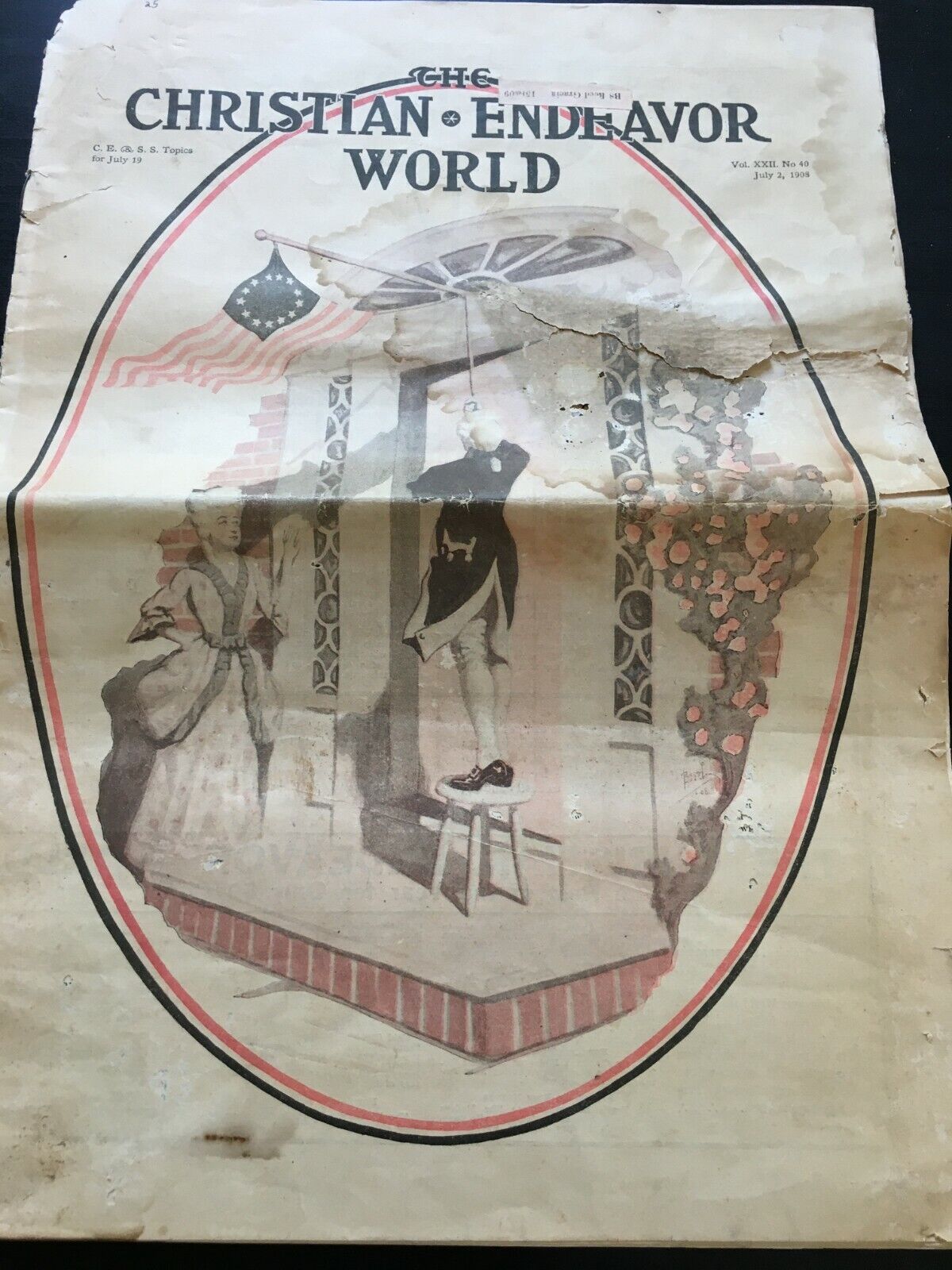 Christian Endeavor World July 2, 1908 newspaper publication