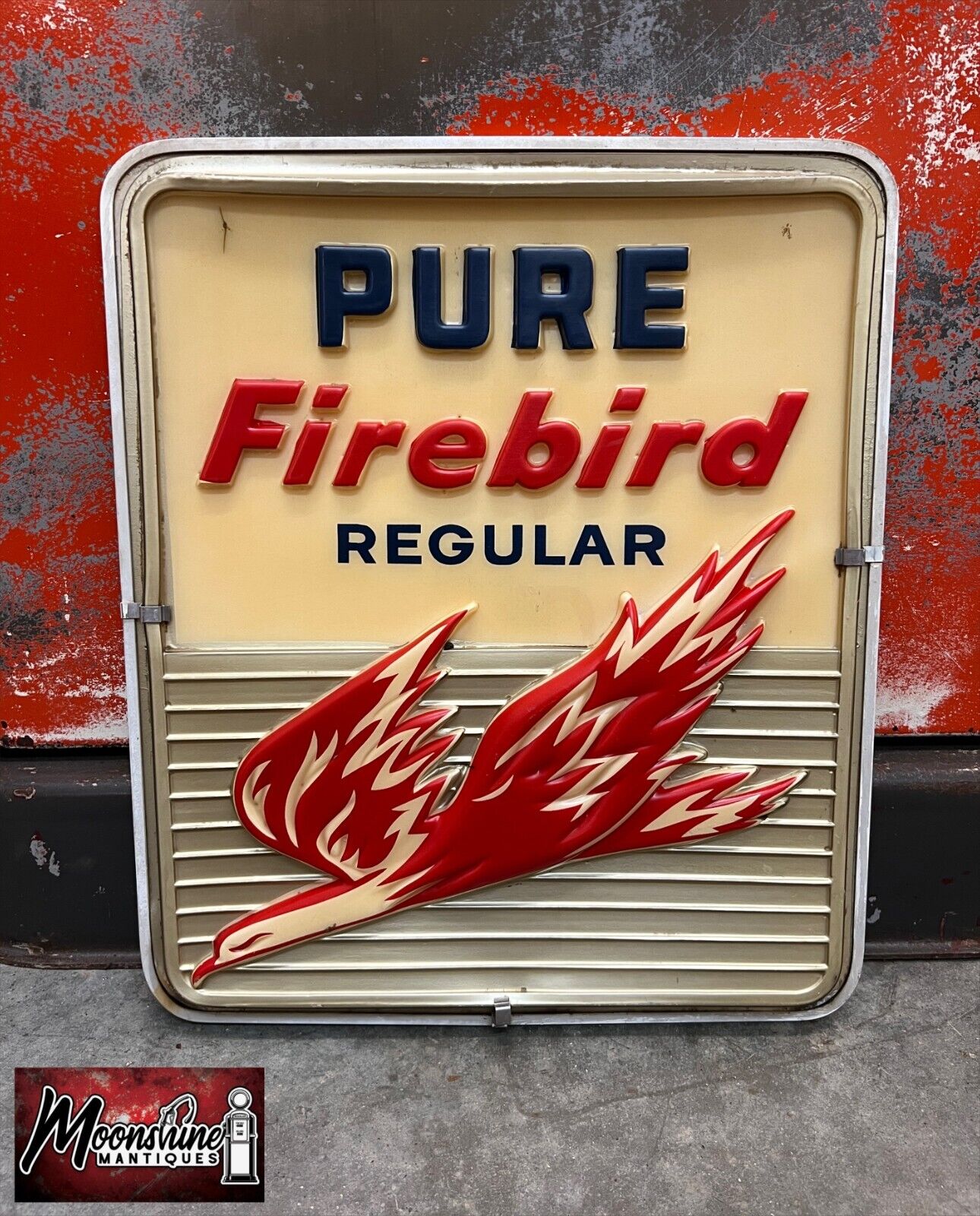 1960’s PURE FIREBIRD GASOLINE Gas Pump Sign - Gas & Oil