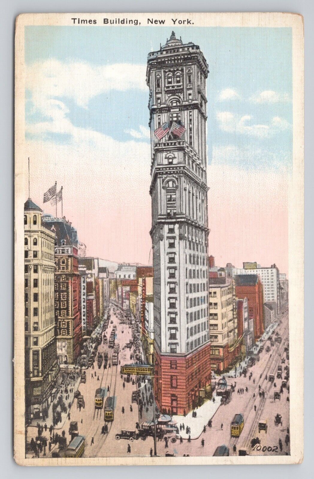 Postcard Times Building New York