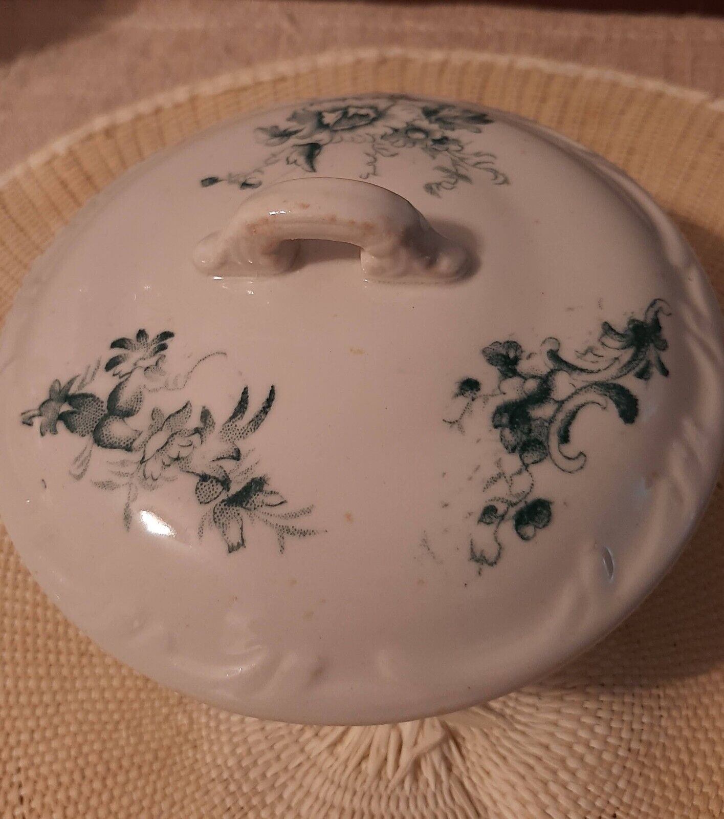 Vintage Dale And Davis Covered Soap Dish - Evergreen Floral
