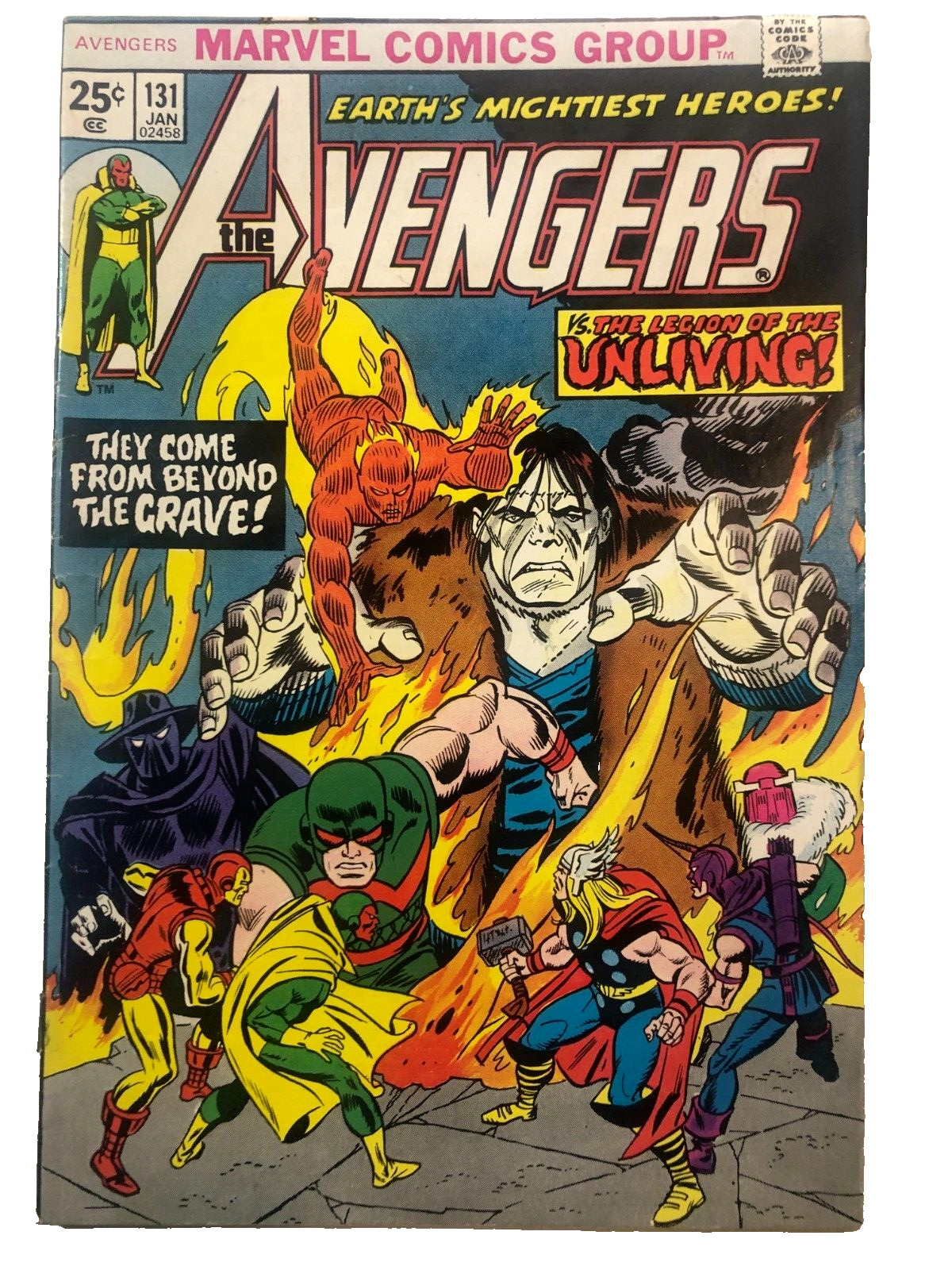 Avengers #131 Marvel Comics Jan 1975 Vintage Bronze Age Very Nice Condition