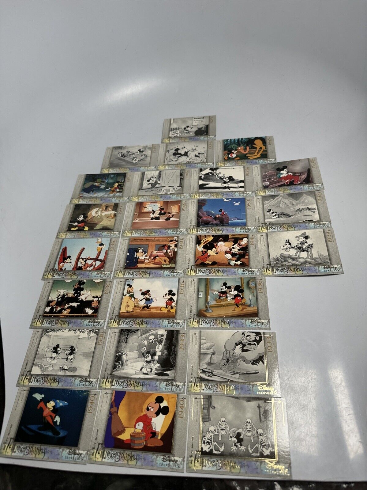 Lot Of 25 2003 Disney Treasures Series 1 MICKY MOUSE FILMOGRAPHY Cards NM-MT