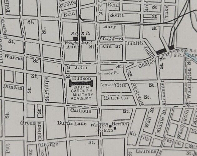 Vintage 1898 CHARLESTON SC Map 11\