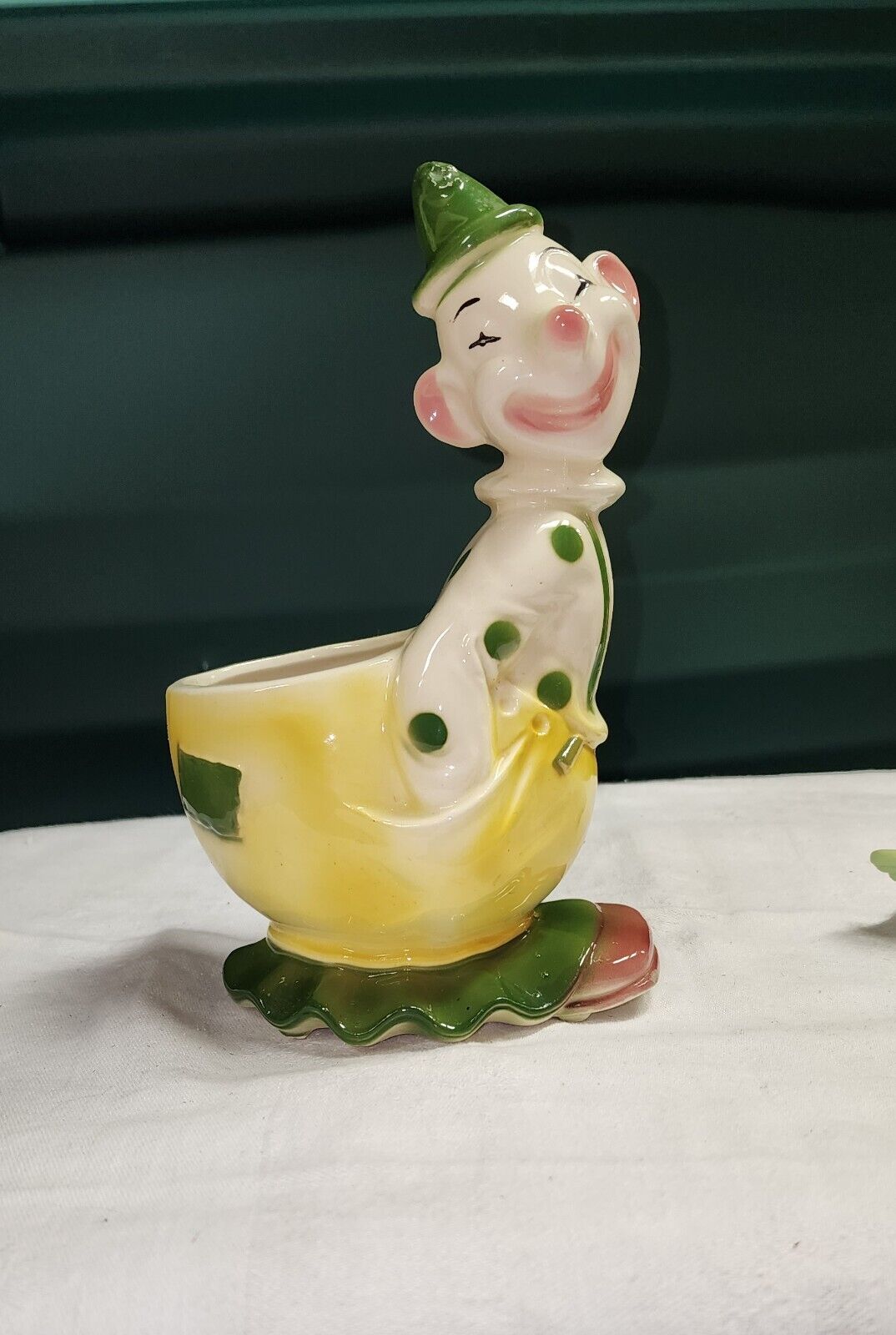 Royal Copley CLOWN PLANTER Planter  - Yellow And Green Kitschy Collector’s Item