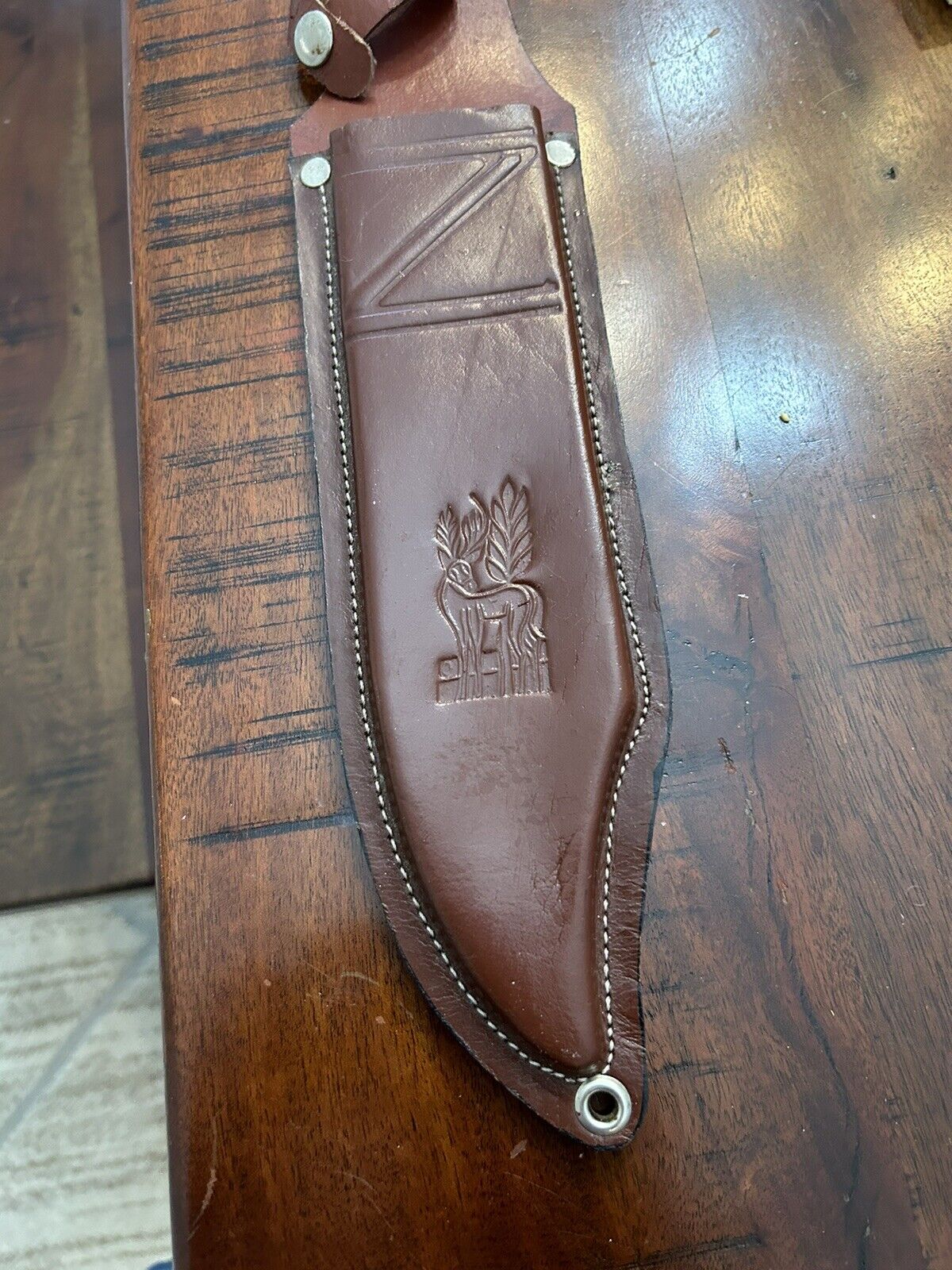 Title BROWN LEATHER SHEATH FOR Hunting Knife