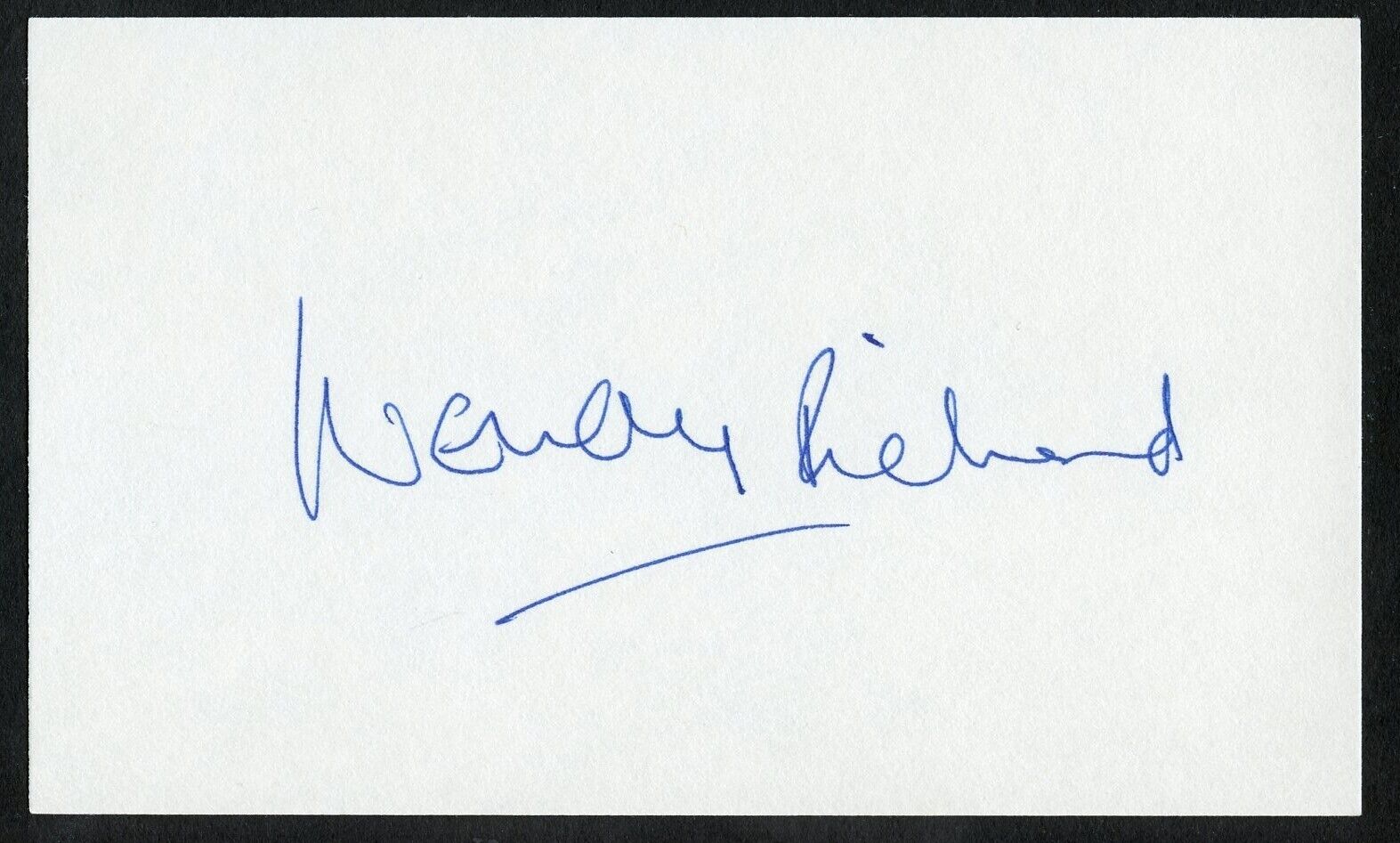 Wendy Richard d2009 signed autograph 3x5 Cut British Actress Are You Being Serve