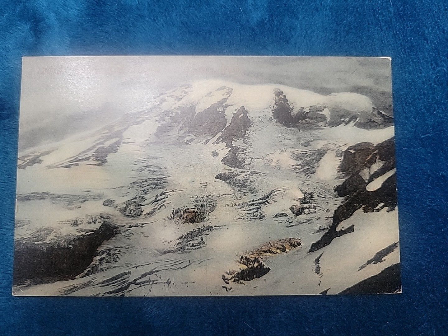 vintage postcard washington state summit of mount tacoma snow top