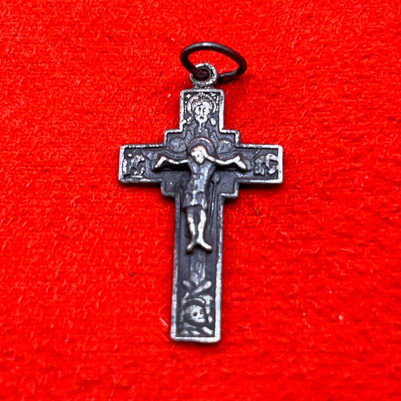 Ancient Silver Pendant Cross Antique 19-21 century Religious Archaeological find