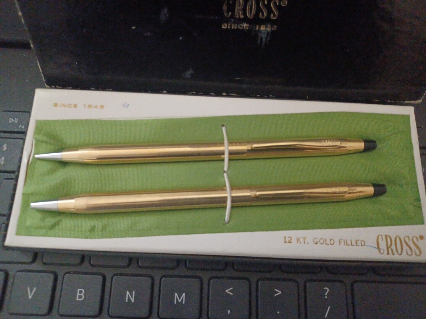 Vintage 12k Gold Filled Cross Ballpoint Pen Made In USA With Box
