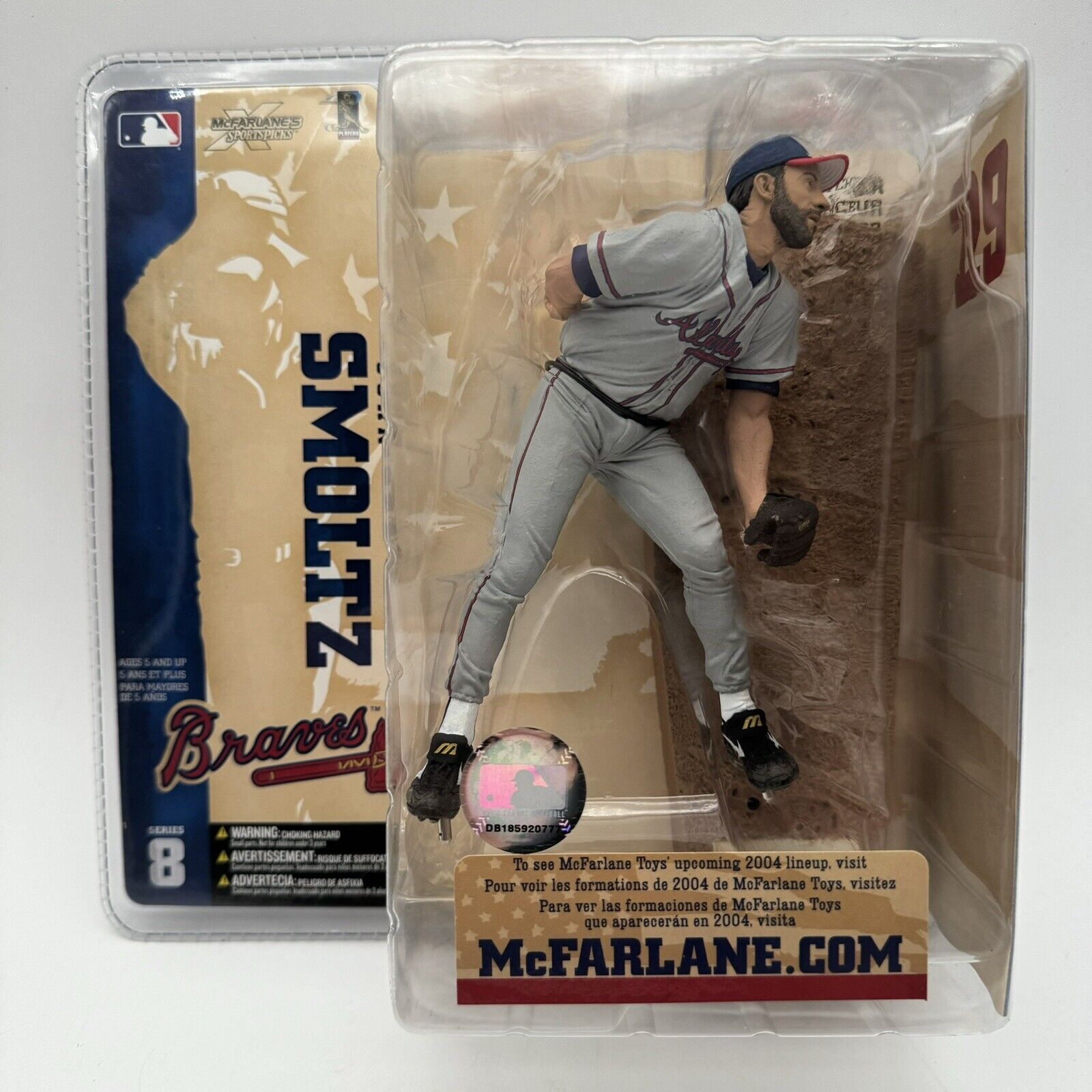McFarlane Toys 2004 Series 8 Atlanta Braves John Smoltz Variant Action Figure