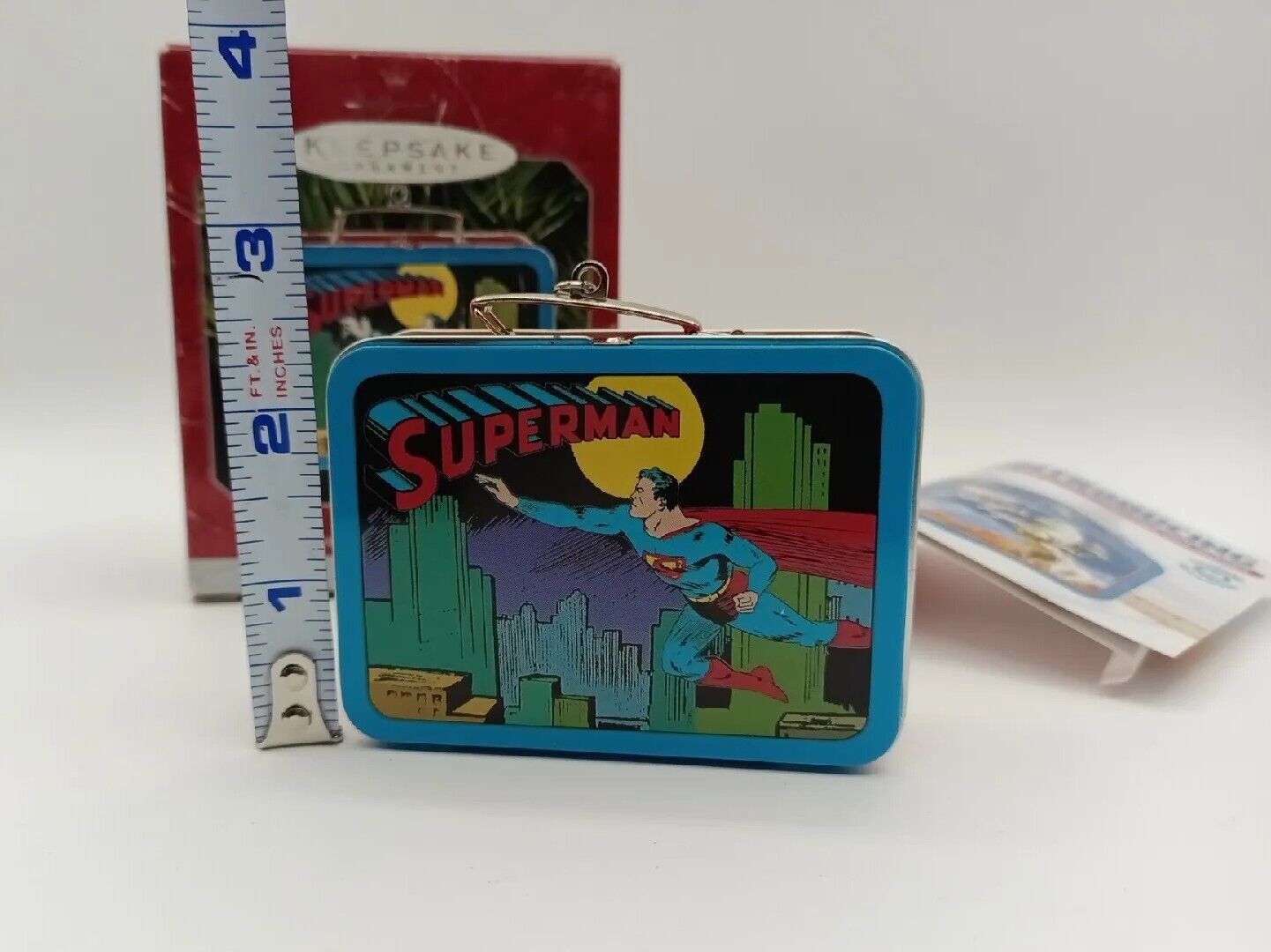 Superman Commemorative Hallmark Keepsake 1998 Metal Lunchbox Ornament 