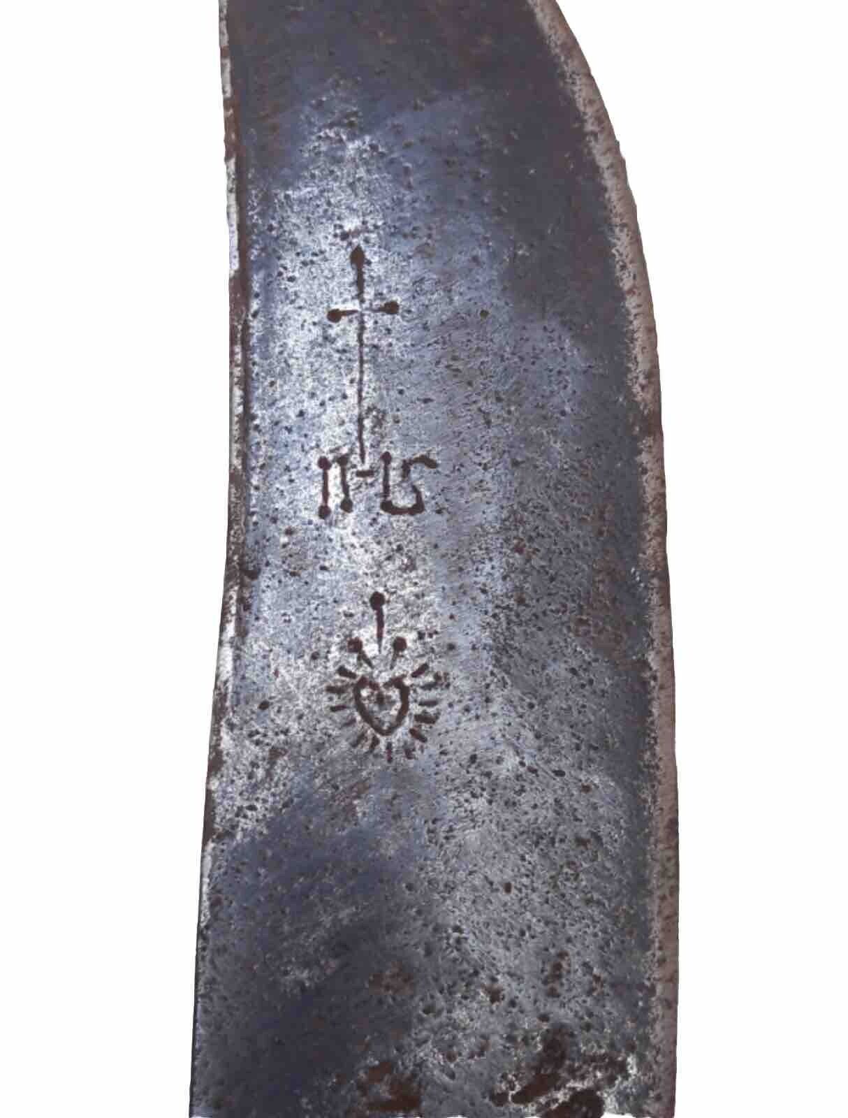 RARE 14.7”(37.5cm) Antique MEDIEVAL executioner’s Machete Knife  Marked