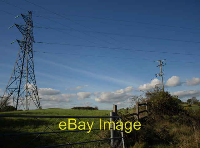 Photo 6x4 Pylon and telegraph pole, Hackney Lane Newton Abbot Taken just  c2011