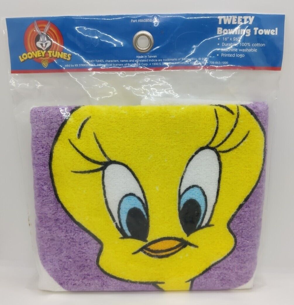 Tweety Bird Bowling Towel Looney Toons 2000 - 16x26 - Warner Bros - 100% Cotton