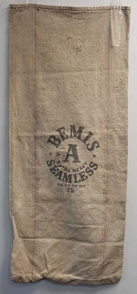 Bemis A Extra Heavy Seamless Vintage Cotton Feed Or Seed Sack ✨