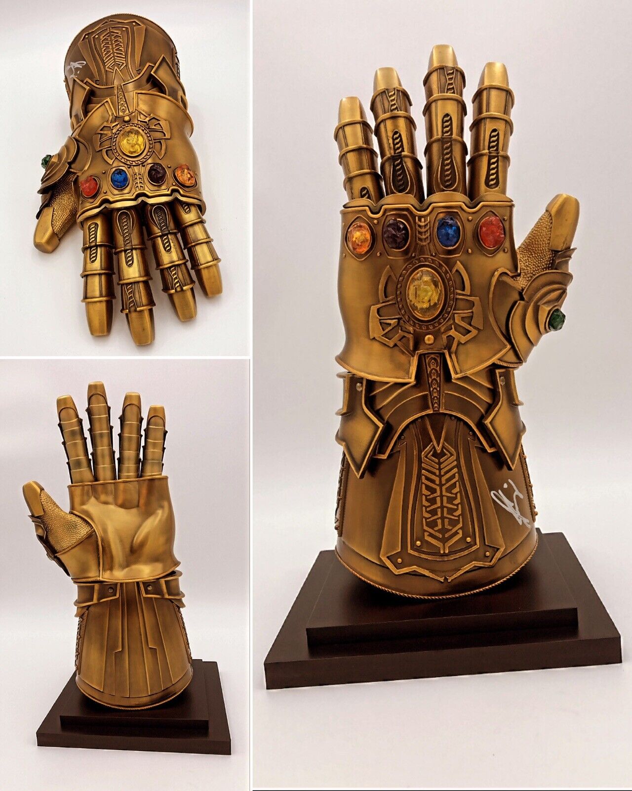 Josh Brolin signed Thanos Infinity Gauntlet Avengers End Game movie replica prop