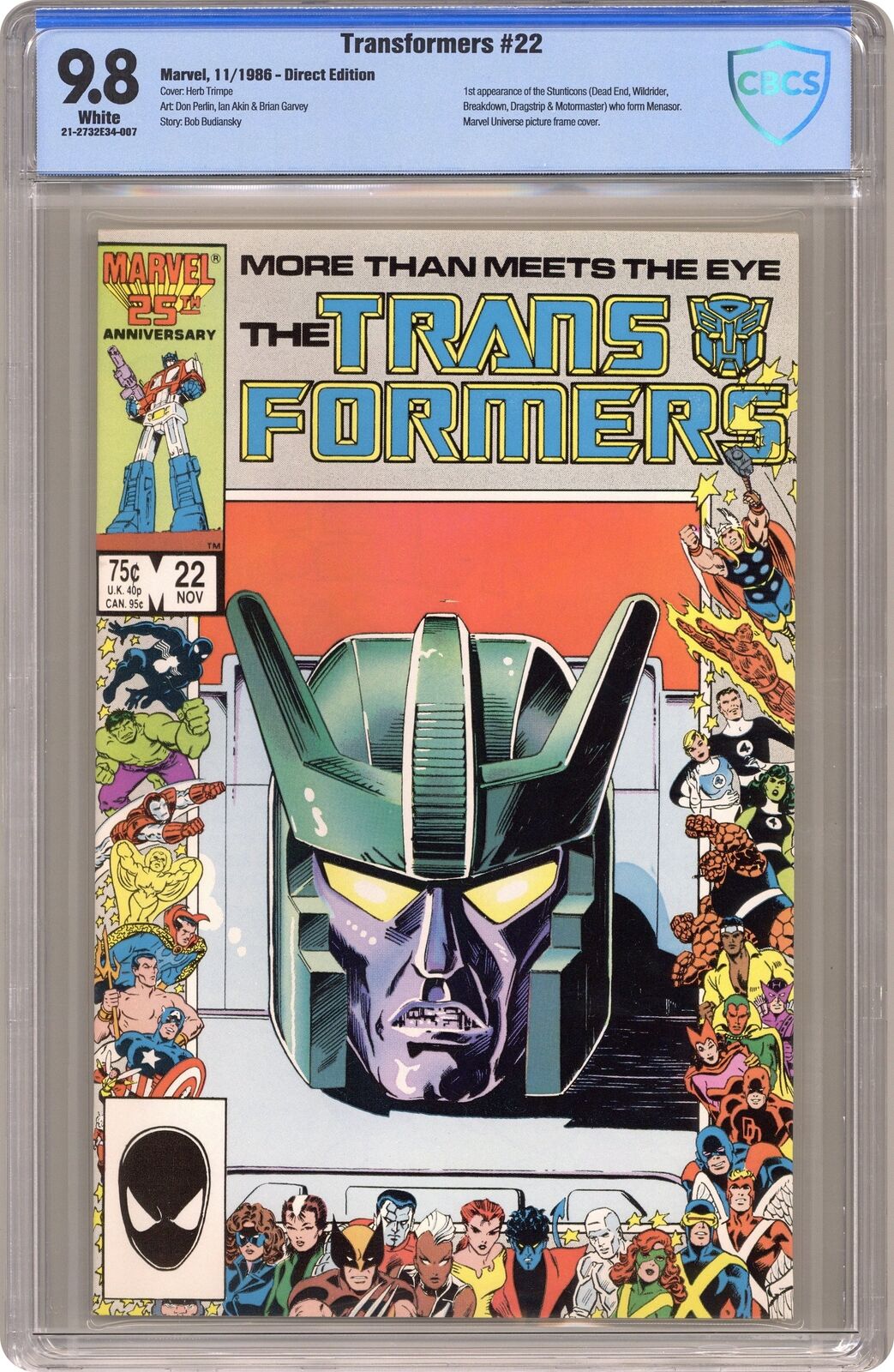 Transformers #22 CBCS 9.8 1986 21-2732E34-007