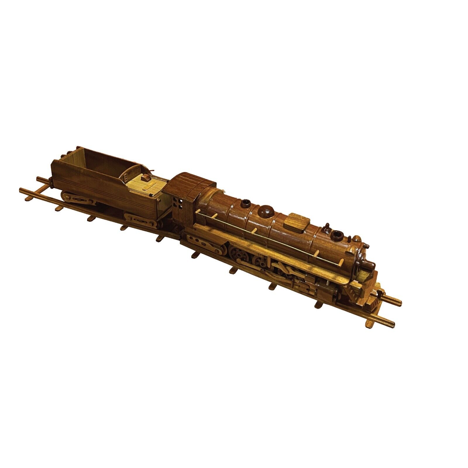 Hudson Train Mahogany Wood Desktop Trains Model