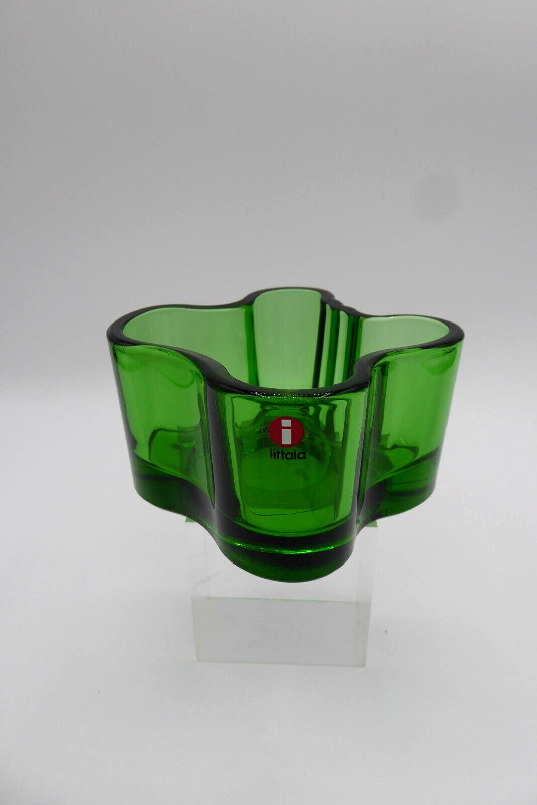 Iittala By Alvar Aalto Glass Votive Candle Tealight Holder Forest Green