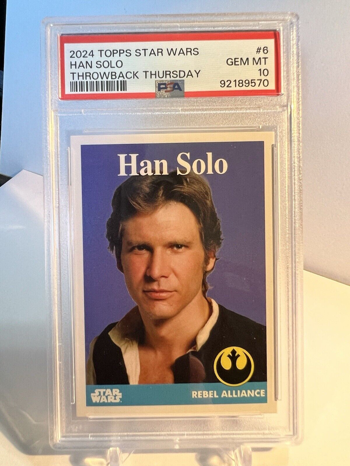 2024 Topps Star Wars #6 - Han Solo Throwback Thursday PSA 10 Gem Mint