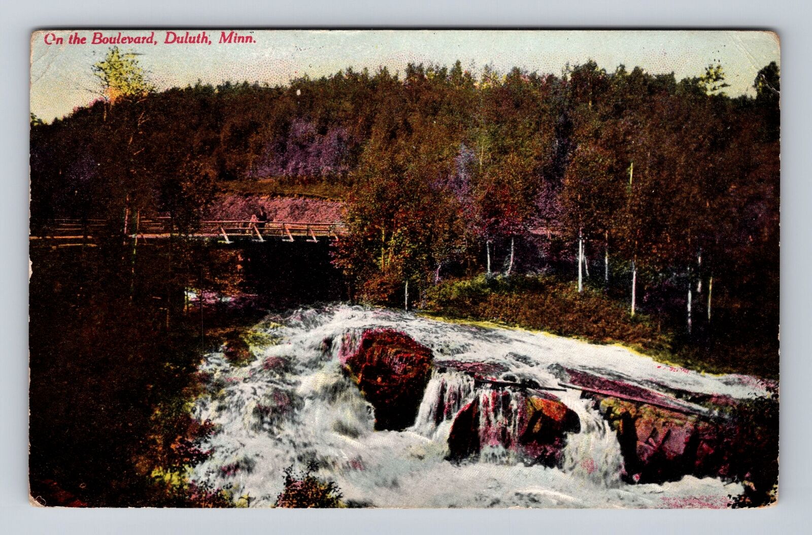 Duluth MN- Minnesota, On The Boulevard, Antique, Vintage Souvenir Postcard