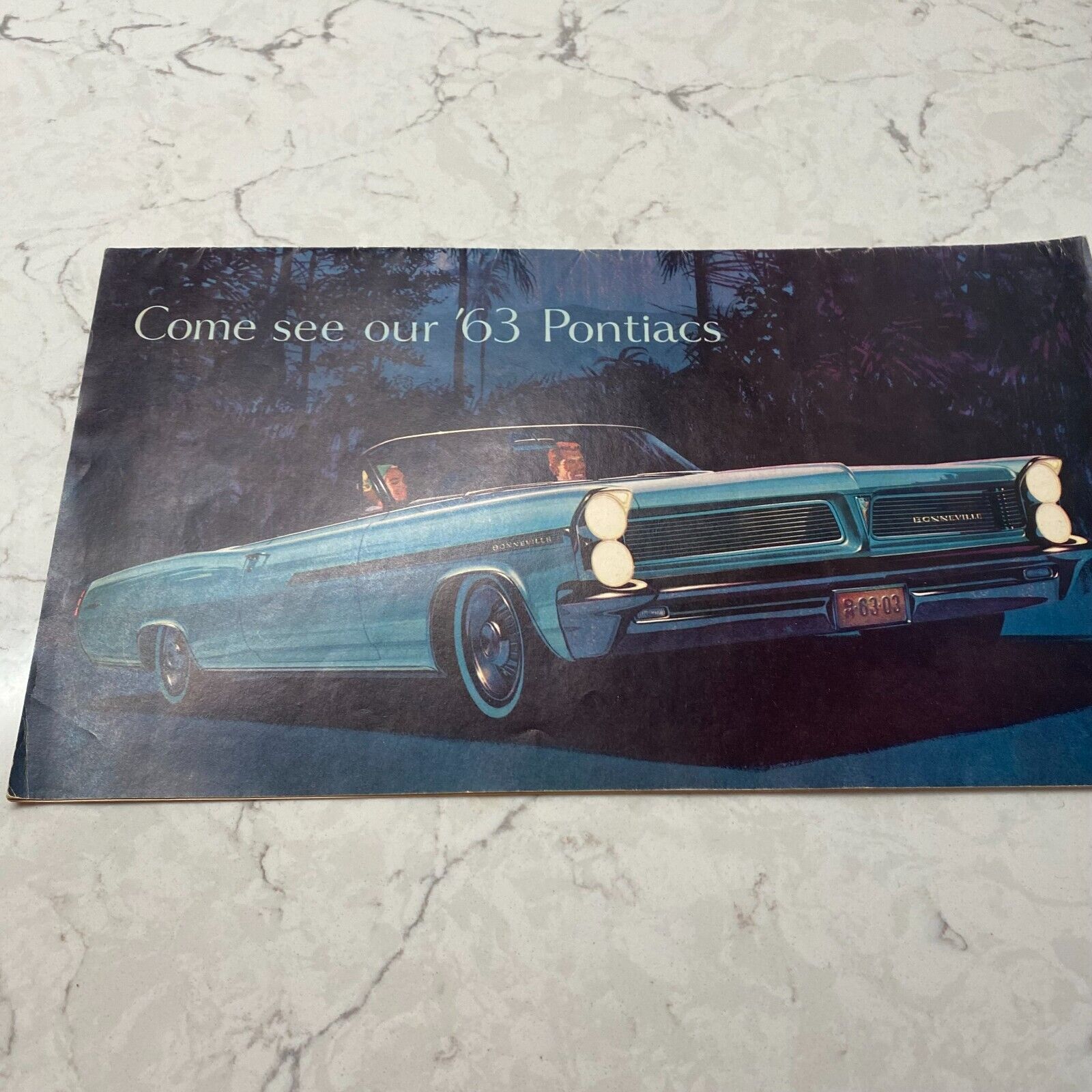 1963 Pontiac Cataline & Star Chief Bonneville Automobile Dealer Sales Brochure
